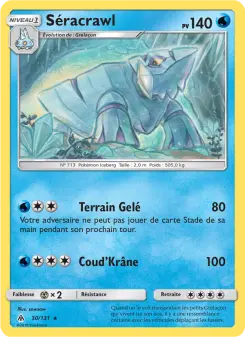 Carte Pokémon Séracrawl