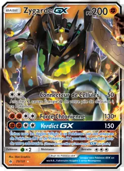 Carte Pokémon Zygarde GX