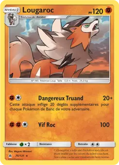 Photo carte Pokemon Lougaroc Lumière Interdite 76/131