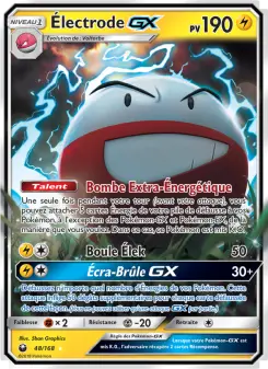Carte Pokémon Électrode GX