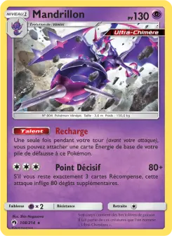 Photo carte Pokemon Mandrillon Tonnerre Perdu 108/214