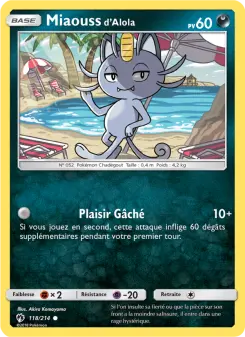 Carte Pokémon Miaouss d’Alola