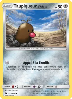 Carte Pokémon Taupiqueur d’Alola