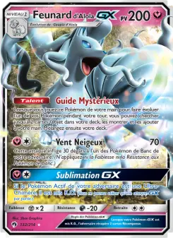 Carte Pokémon Feunard d’Alola GX