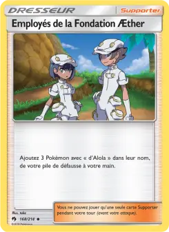 Carte Pokémon Employés de la Fondation Æther