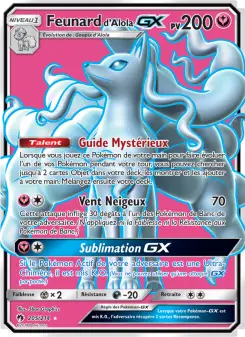 Carte Pokémon Feunard d’Alola GX