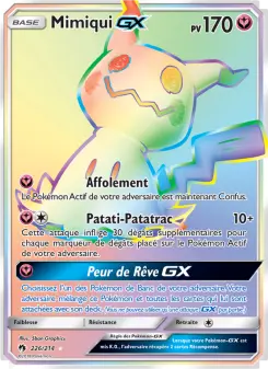 Photo carte Pokemon Mimiqui GX Tonnerre Perdu 226/214