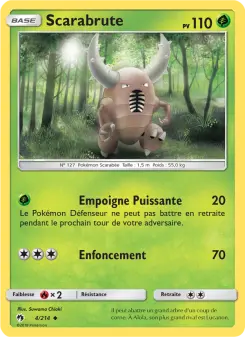 Photo carte Pokemon Scarabrute Tonnerre Perdu 4/214