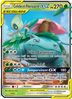 Carte Pokémon Celebi et Florizarre GX