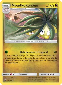 Photo carte Pokemon Noadkoko d’Alola Duo de Choc 114/181