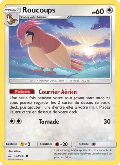 Photo carte Pokemon Roucoups Duo de Choc 123/181