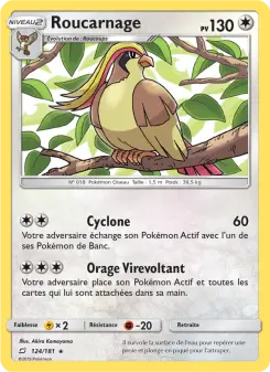Photo carte Pokemon Roucarnage Duo de Choc 124/181