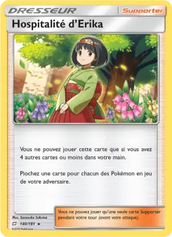 Carte Pokémon Hospitalité d’Erika