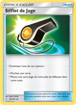 Carte Pokémon Sifflet de Juge
