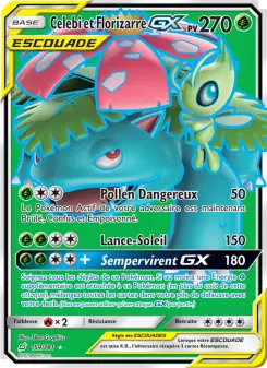 Carte Pokémon Celebi et Florizarre GX