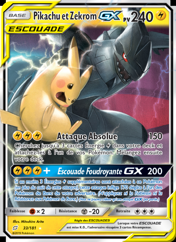 Pikachu et Zekrom GX