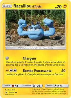 Carte Pokémon Racaillou d’Alola