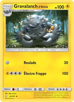 Carte Pokémon Gravalanch d’Alola