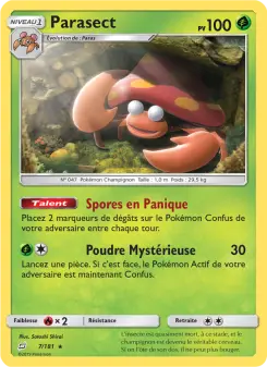 Photo carte Pokemon Parasect Duo de Choc 7/181