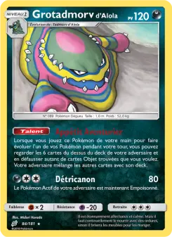 Photo carte Pokemon Grotadmorv d’Alola Duo de Choc 84/181