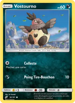 Carte Pokémon Vostourno