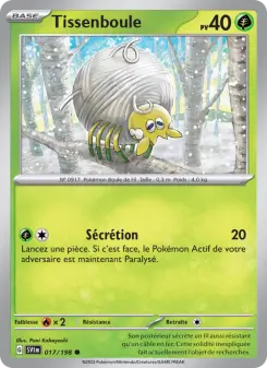 Photo carte Pokemon Tissenboule Écarlate et Violet 17/198