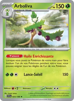 Photo carte Pokemon Arboliva Écarlate et Violet 23/198