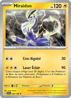 Photo carte Pokemon Miraidon Écarlate et Violet 80/198