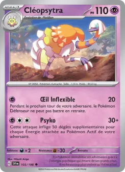 Photo carte Pokemon Cléopsytra Écarlate et Violet 103/198