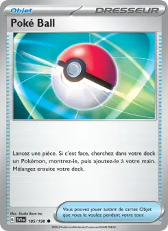 Photo carte Pokemon Poké Ball Écarlate et Violet 185/198