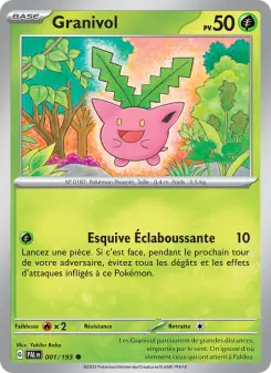 Photo carte Pokemon Granivol Évolutions à Paldea 1/193