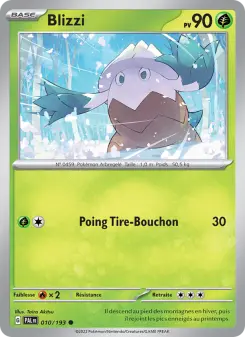 Photo carte Pokemon Blizzi Évolutions à Paldea 10/193