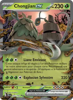 Photo carte Pokemon Chongjian-ex Évolutions à Paldea 27/193