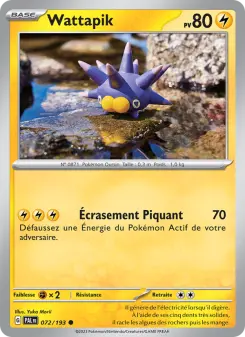 Photo carte Pokemon Wattapik Évolutions à Paldea 72/193