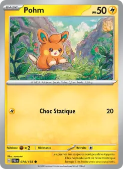 Photo carte Pokemon Pohm Évolutions à Paldea 74/193