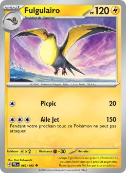 Photo carte Pokemon Fulgulairo Évolutions à Paldea 82/193