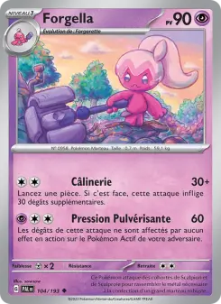 Photo carte Pokemon Forgella Évolutions à Paldea 104/193