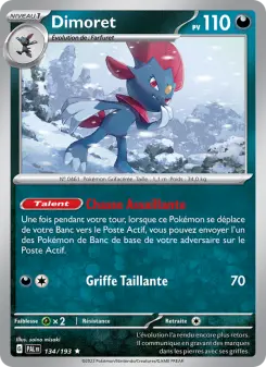 Photo carte Pokemon Dimoret Évolutions à Paldea 134/193