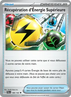 Carte Pokémon Récupération d'Énergie Supérieure
