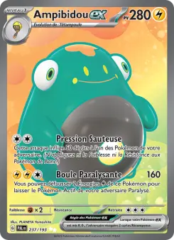 Photo carte Pokemon Ampibidou-ex Évolutions à Paldea 237/193