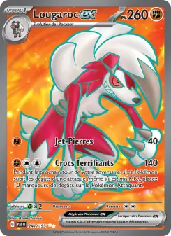 Photo carte Pokemon Lougaroc-ex Évolutions à Paldea 241/193