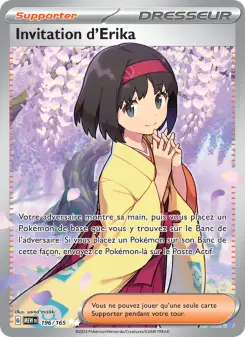 Carte Pokémon Invitation d'Erika