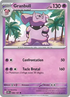Photo carte Pokemon Granbull Flammes Obsidiennes 88/197