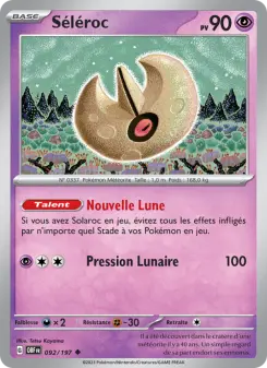 Photo carte Pokemon Séléroc Flammes Obsidiennes 92/197