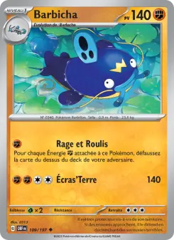 Photo carte Pokemon Barbicha Flammes Obsidiennes 109/197