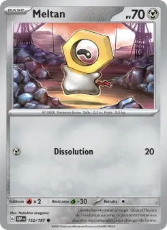 Photo carte Pokemon Meltan Flammes Obsidiennes 152/197