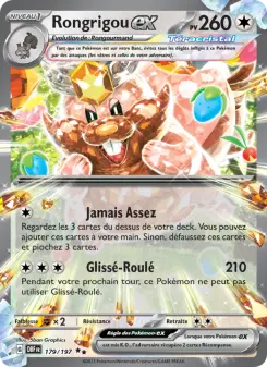 Photo carte Pokemon Rongrigou-ex Flammes Obsidiennes 179/197