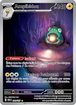 Photo carte Pokemon Ampibidou Flammes Obsidiennes 201/197