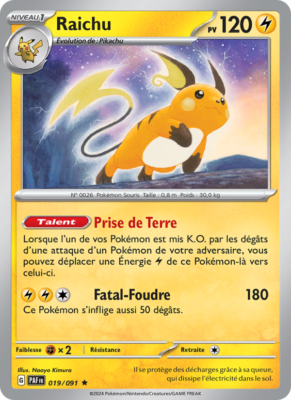 Raichu from Destinées de Paldea