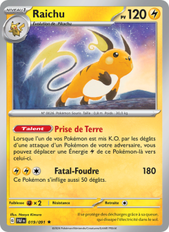 Raichu from Destinées de Paldea
